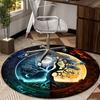 Yin-yang Tree Of Life Round Carpet Chair Cushion Round Entryway Rug, Soft Round Rugs for Living Room, Bedroom, Circle Carpet Decor Gifts