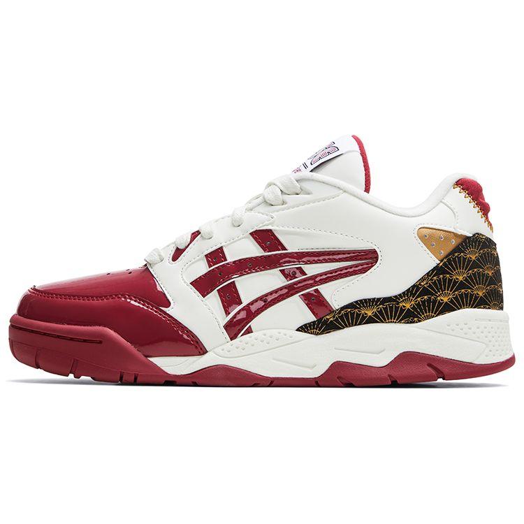 

ASICS GEL-FUSE White Red Retro Basketball Inspired Trainers 1203A590-600 40.5