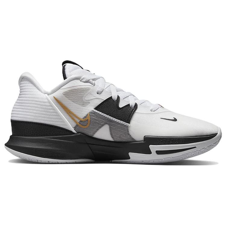 New Nike Kyrie Low 5 EP 'White Black Metallic Gold' DJ6014-101