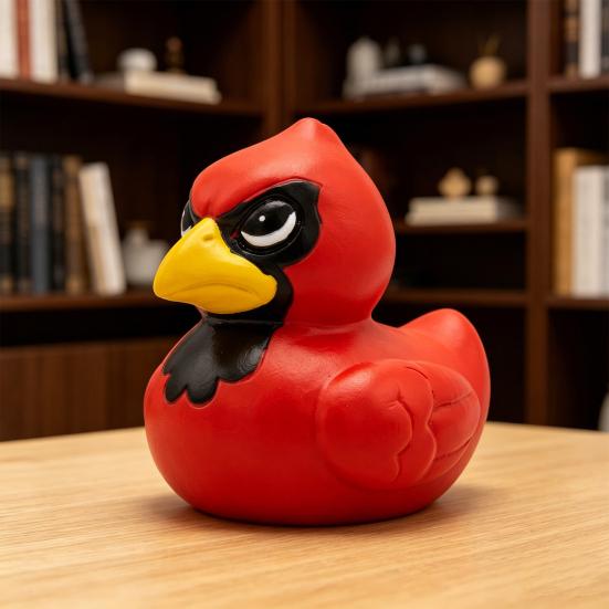 Funny 3D Printed Red Bird Figurine, Bird Desk Car Dashboard Decor Funny Gift for Adults, Creative Statue for Garden Yard Balcony Living Room Bedroom