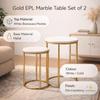 Gold EPL Marble Table Set of 2