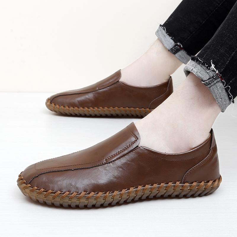 White Big Size 47 Loafers High Quality Mens Business Leather Man Casual Shoes Luxury Brand Formal Comfy Moccasins Slip On Shoe