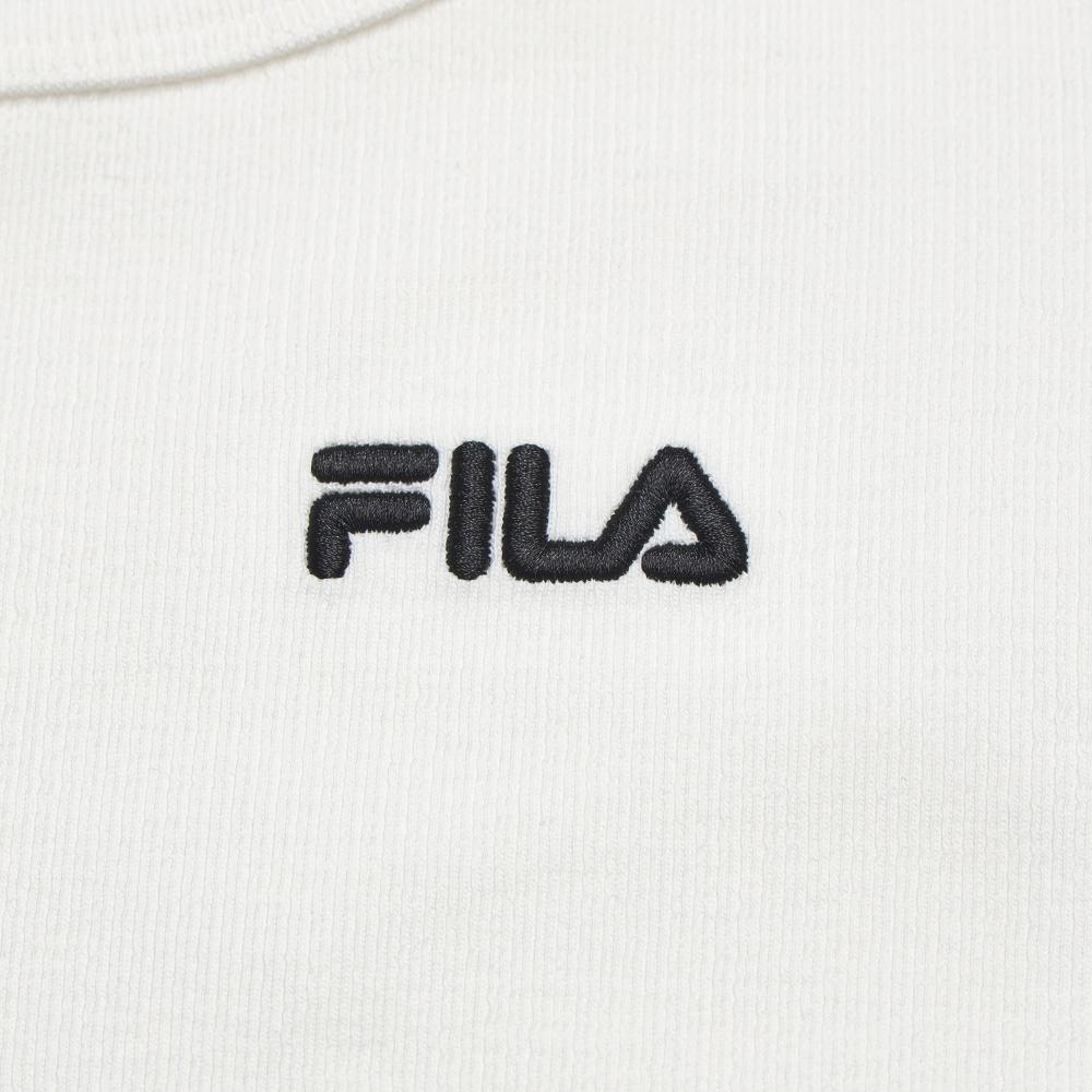 Fila Original Simple Solid Color Embroidered T-Shirt Women Tops Cloud-White F11W629113FWT