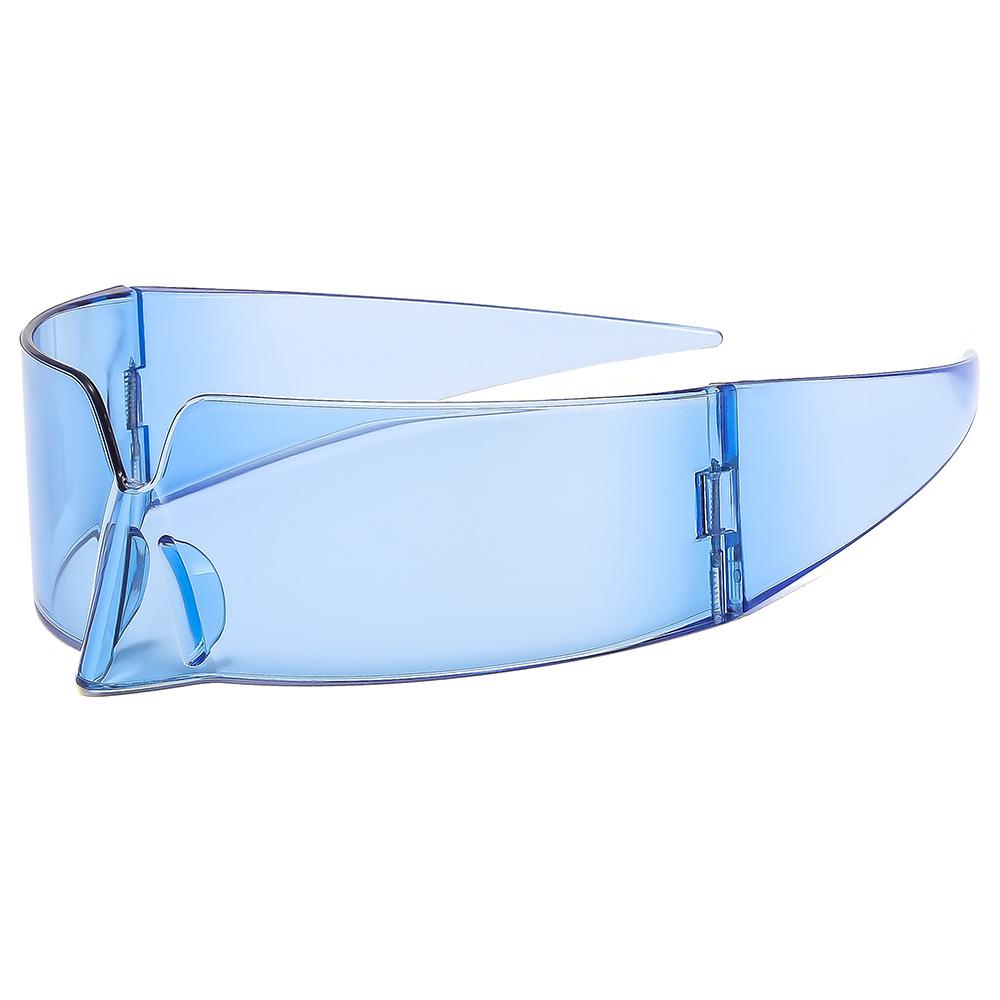 Futuristic Unisex Sunglasses: European  American Hip-Hop Style синий