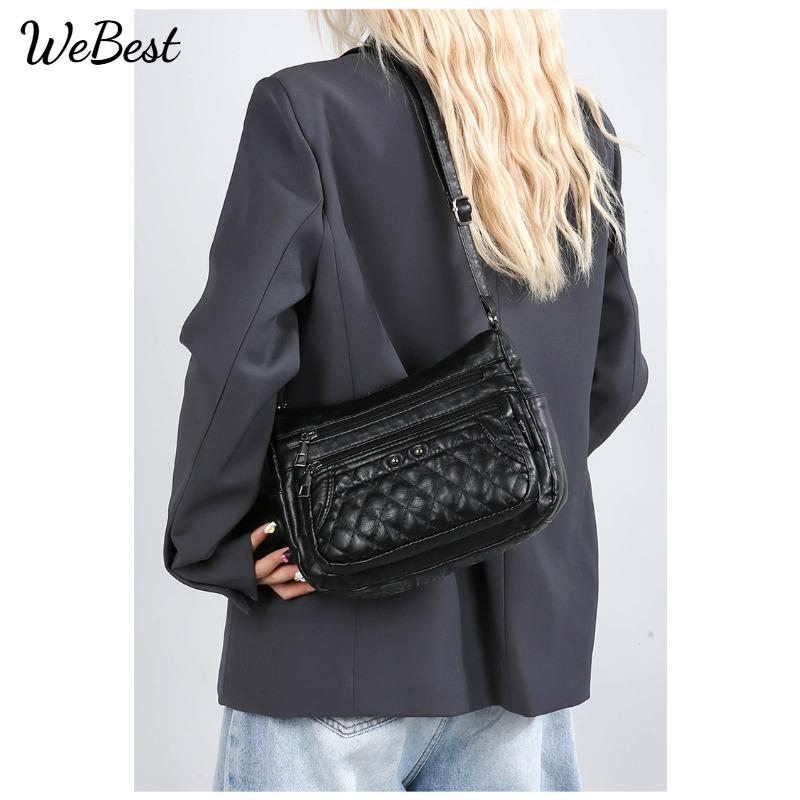

Women s Shoulder Cross Casual Simple Nylon Cloth Bag сірий колір