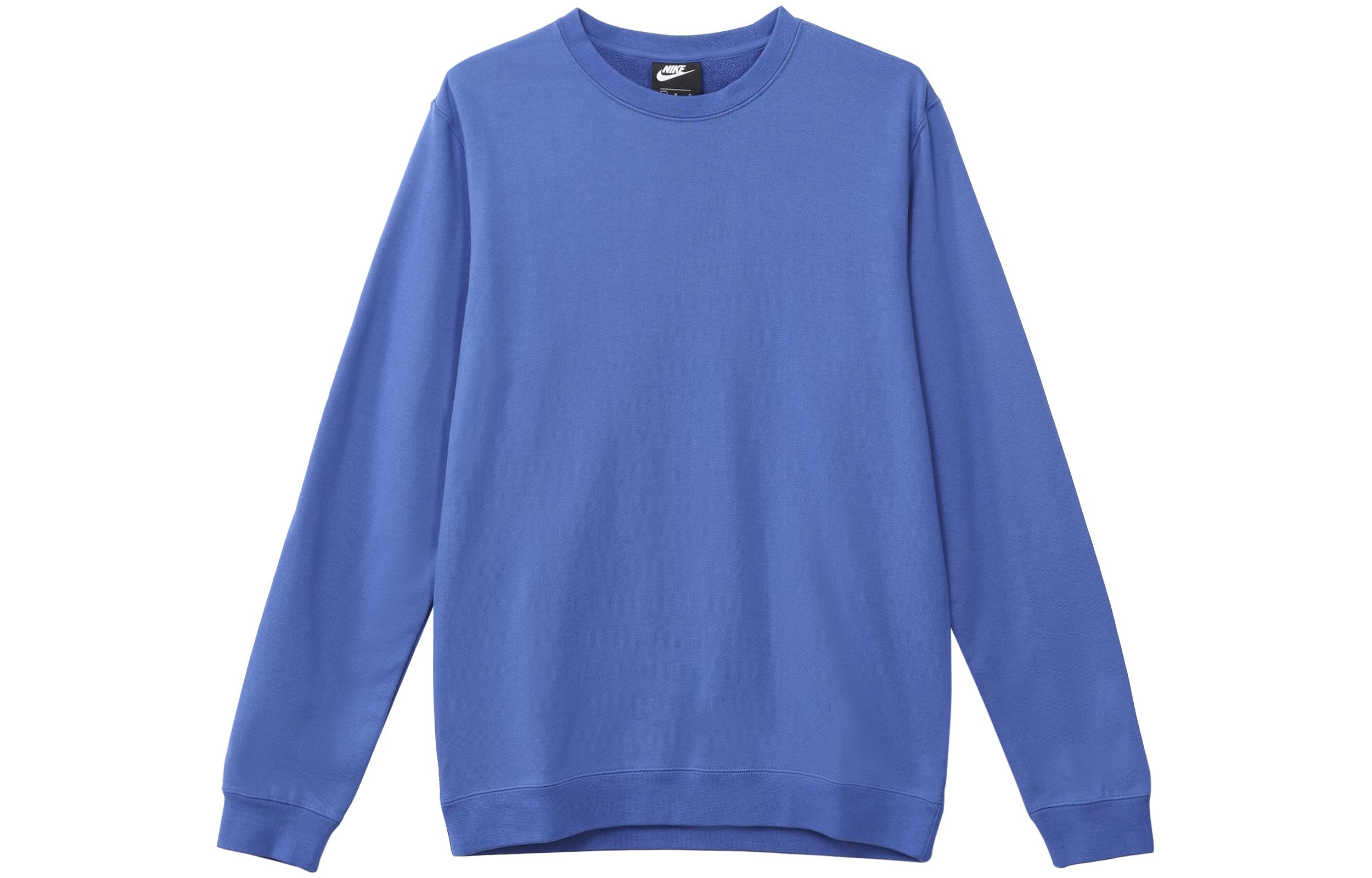 Nike Sweatshirts Men s Blue Crew Neck Moderate Regular BV6164-474 XS