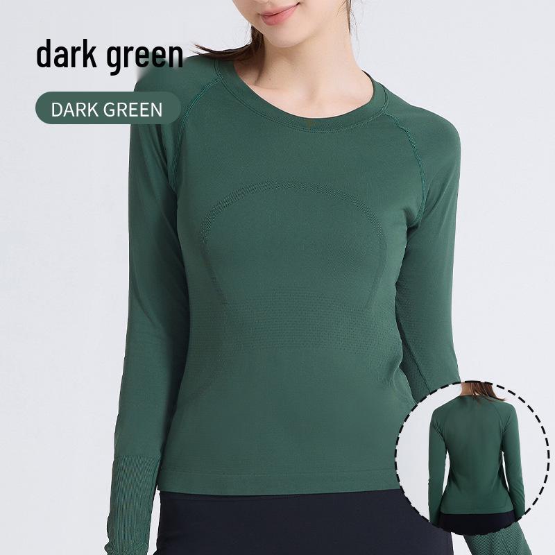 Women s High Elastic Quick-Dry Long Sleeve Yoga Top for Autumn/Winter Fitness and Running Large