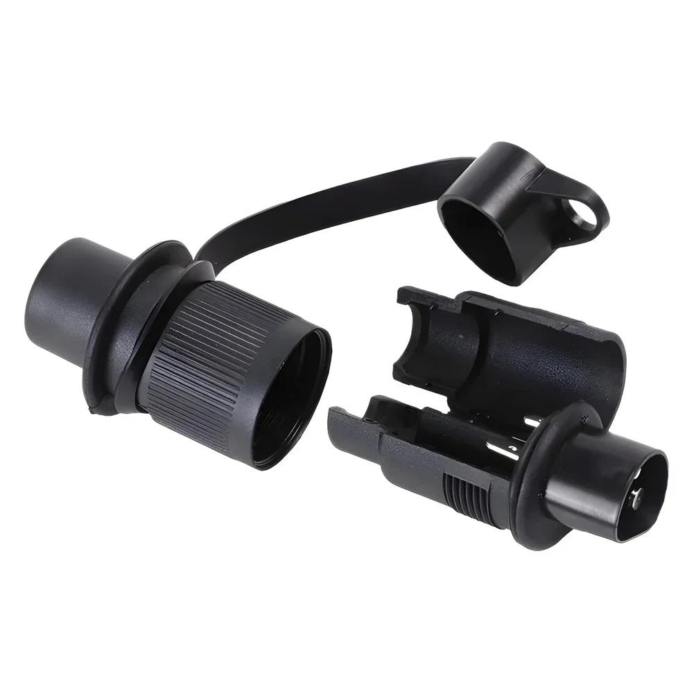 12V 3 Pin 3 Pole Plug-in Trailer Socket Connector Round Trailer Tractor Plug for Electrical Caravan Truck Agricultural Machinery