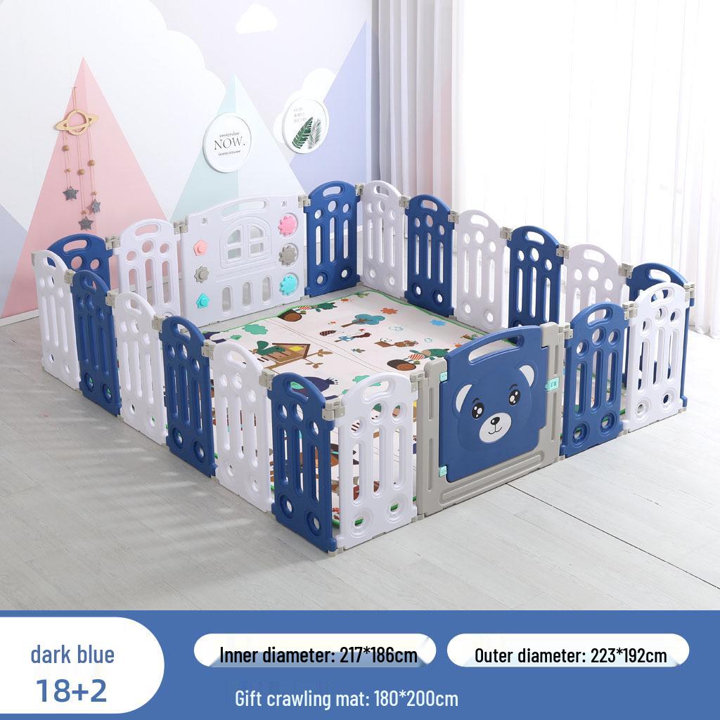 Kids' Indoor/Outdoor Safety Play Fence with Slide - Ideal for Crawling and Walking