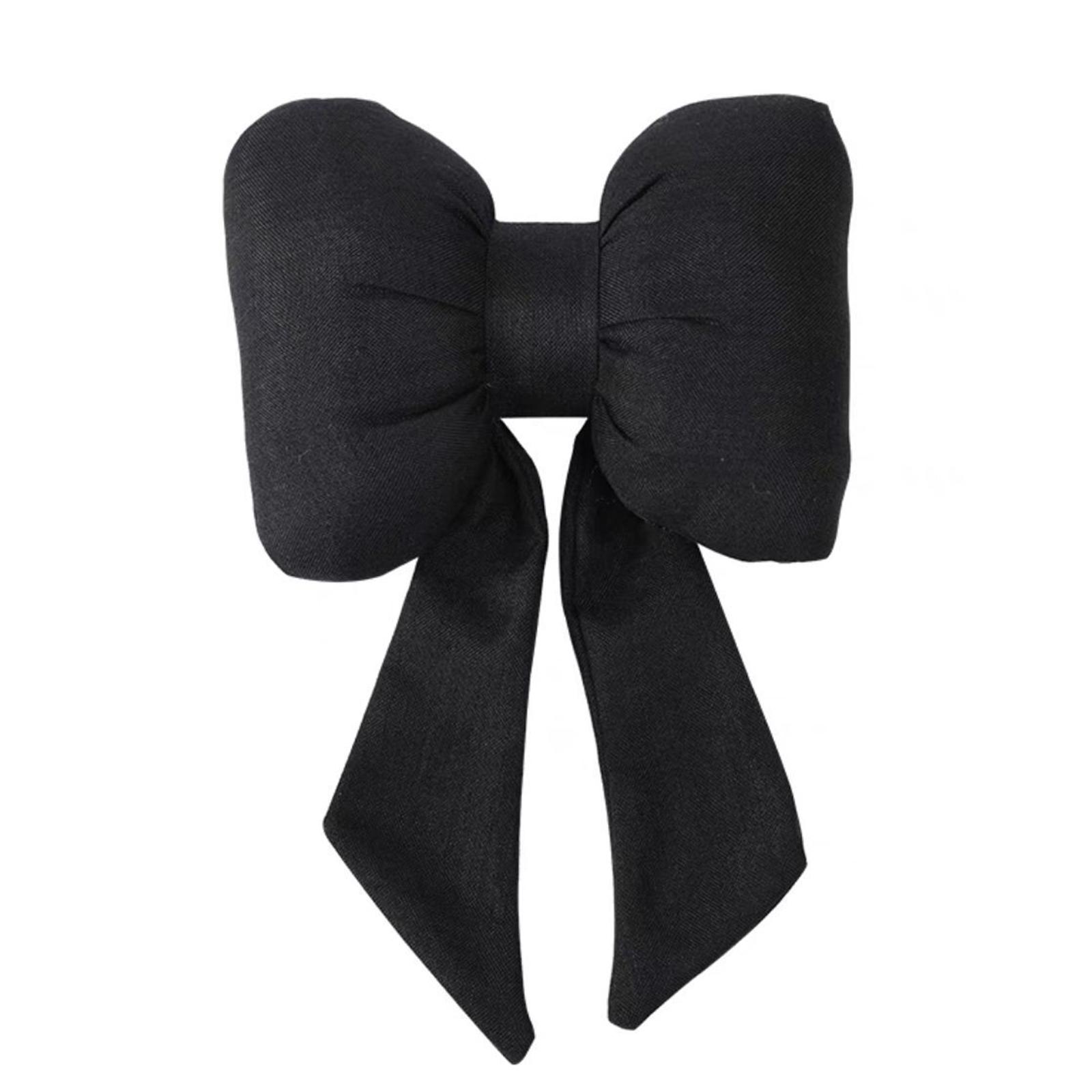 

Подушка для поясничной поддержки для офисного стула, подушка для поддержки спины для автомобиля, компьютера, игрового кресла, подушка для спины с бантом чёрный