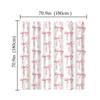 Stylish Bowknot Bath Curtain Water Resistant Fabric Shower Curtain Easy Maintenances Household Hotel Bathroom Use