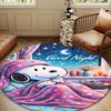 Cute Dog Sweet Dreams Round Rug for Livingroom,Bedroom, Palyroom, Chair Rug, Area rug, Circle Carpet, Large Size Fan Christmas gift