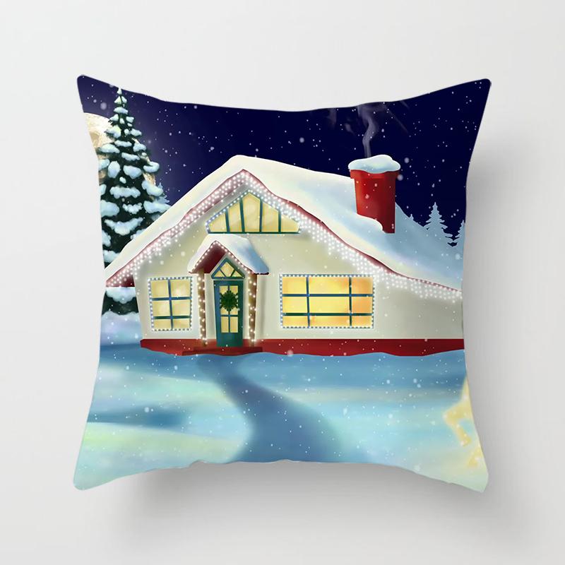 Christmas Home Pillow Covers Christmas Printed Bed Home Decor Cushion Covers Christmas Decor Pillow Covers