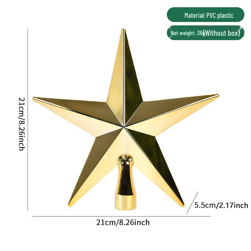 

Electroplated 20CM Five-pointed Star Tree Topper for Christmas Decoration