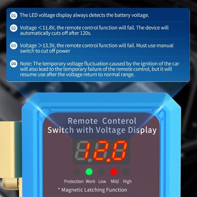 12V 240A Automatic Kill Switch Battery Disconnect Switch Battery Remote Control Switch Leakage Protections