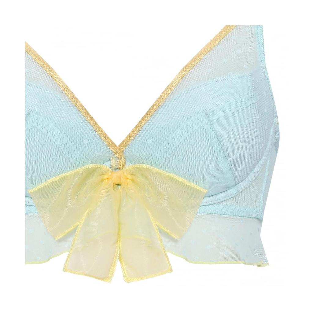 AMOSTYLE BY Triumph Decollete Beauty Bra Panty Playful M007 Size C70M & Set, Ribbon, (Blue),