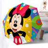 Minnie Mouse, Colorful Background Automatic Opening and Closing Umbrella, Compact Travel Umbrella, Lightweight and Portable, Suitable for Be