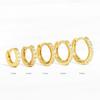 RTS Hot Trendy Hoop Earrings 8mm Round Zircon Stud Earrings for Women