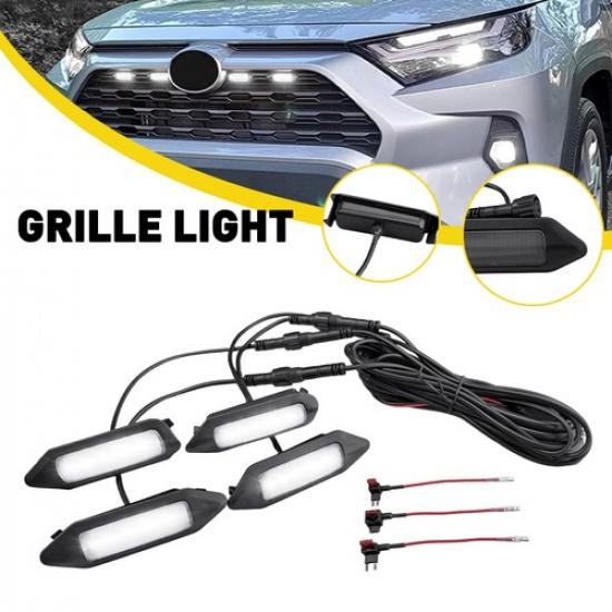 LED Front Grille Running White Lights Wire Harness For Toyota RAV4 -2024