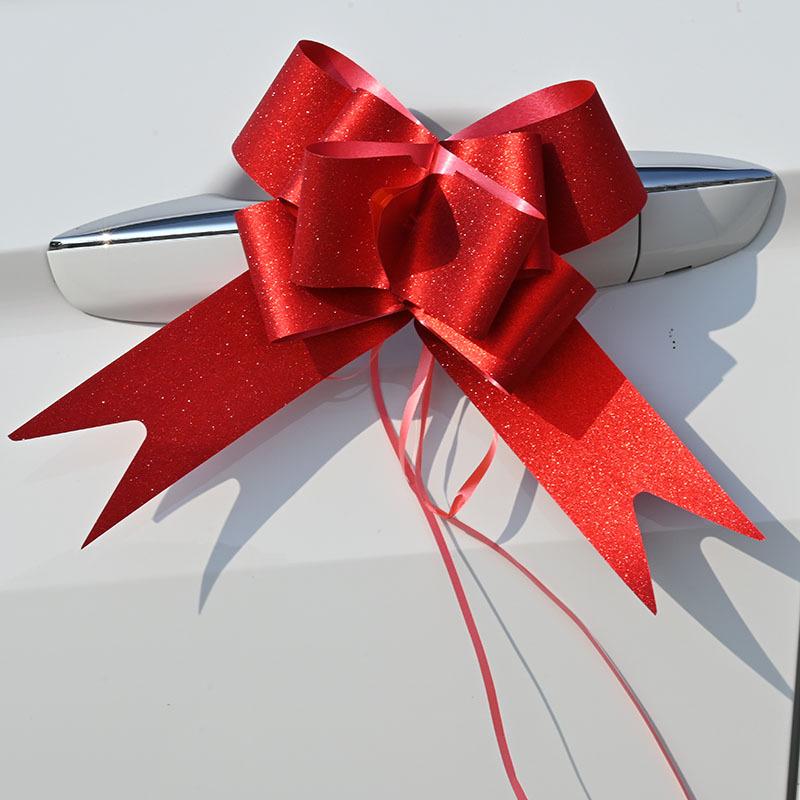 Wedding Car Decoration Set: Ribbons, Flowers, Mirror Arrangements, Double Happiness Stickers