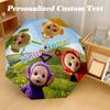 Teletubbies 8 Rib Auto Folding Umbrella, Personalized Custom Name Text