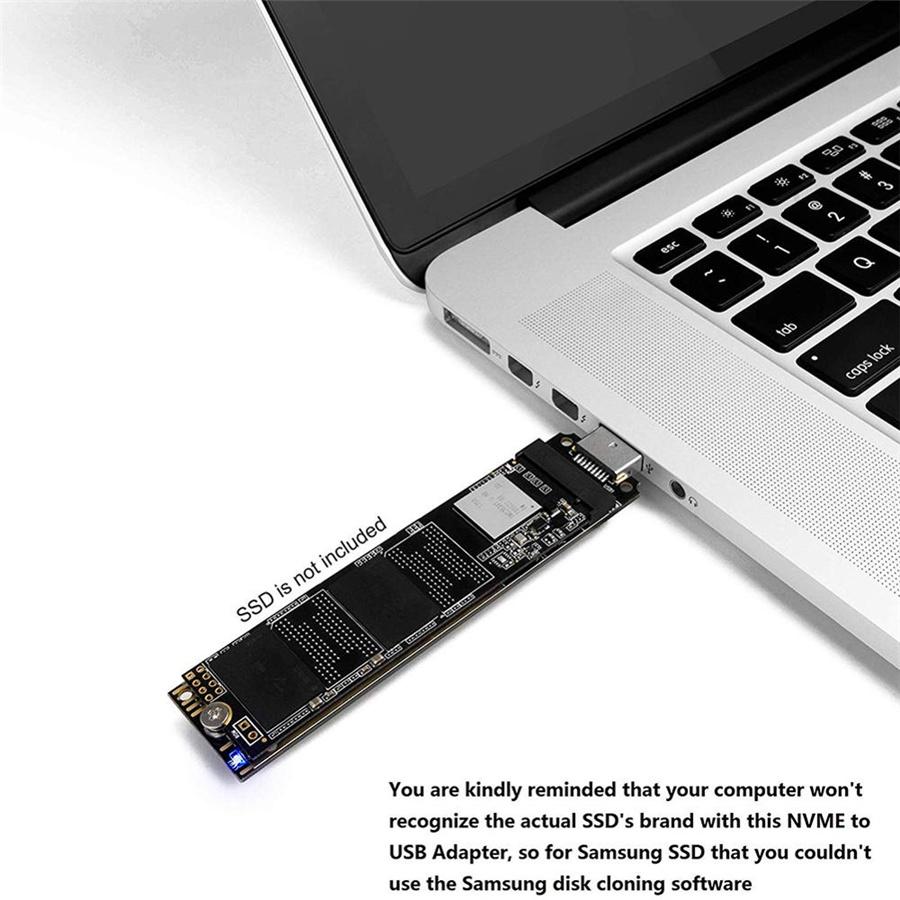 M.2 NVME SSD To USB3.1 Adapter Card PCI-e To USB-A 3.0 10Gbps For 2242/2260/2280