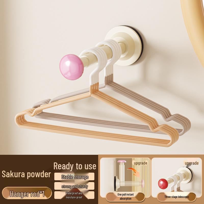 No-Drill Wall-Mounted Suction Cup Clothes Drying and Storage Rack