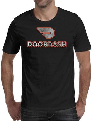 Heart Wolf ManS O Neck Short Sleeve Doordash Distressed Black Logo Unisex T-shirt