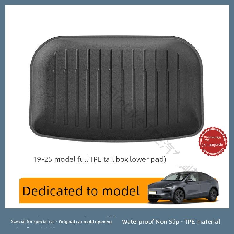 19-25 Tesla Model Y Full Tpe Car Floor Mats Carpet Interior Modification Eco-Friendly and Odorless Tesla Model Y 25 Models All Tpe [Lower Trunk Pad]