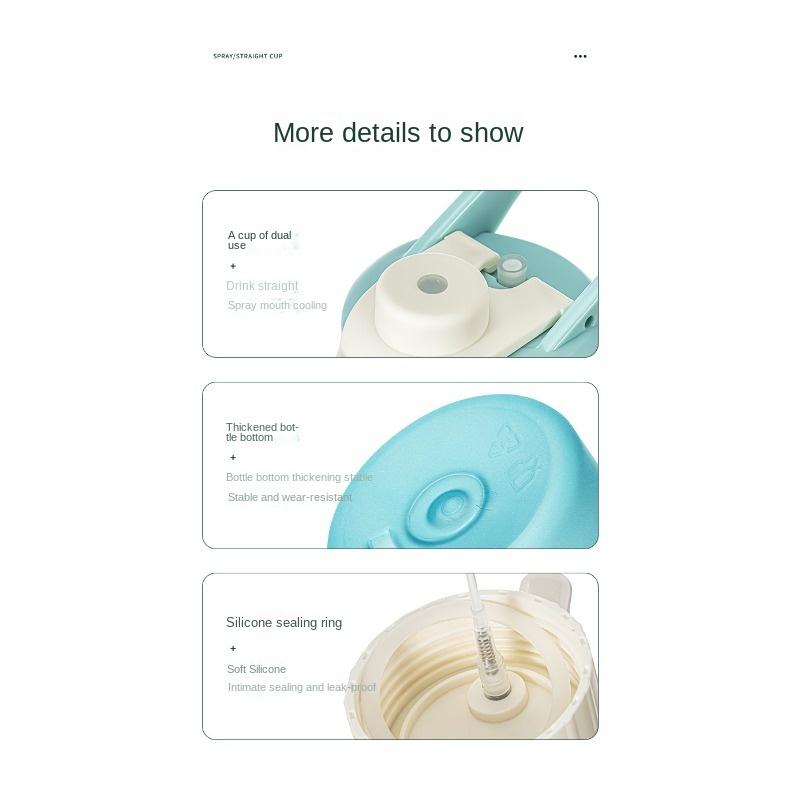 Spray Water Cup Large Capacity Men's and Women's Sports Food Grade Student Cooling Portable Kettle Jet Spray Cup