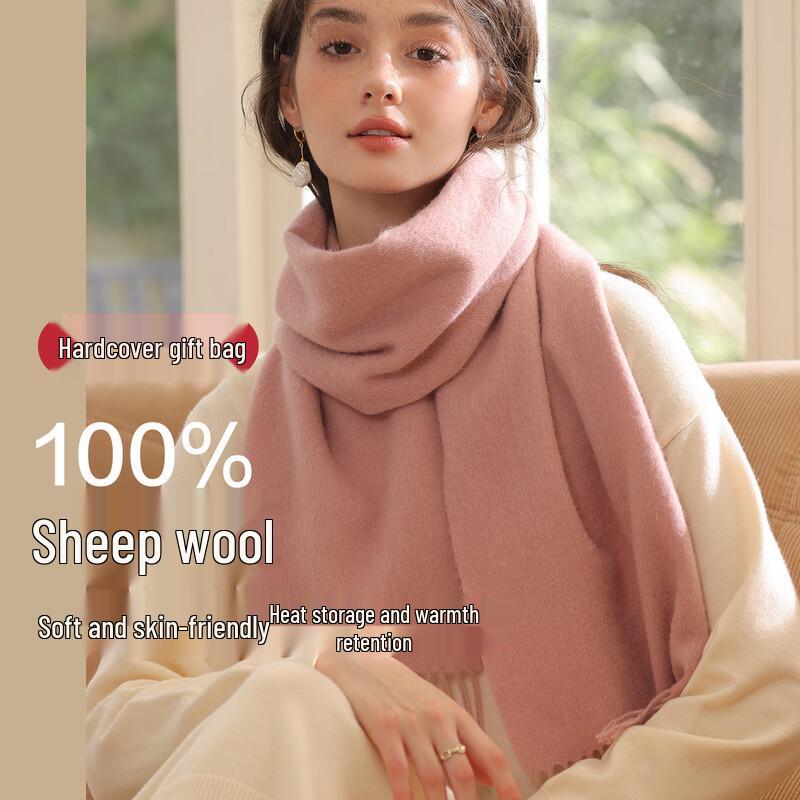 ZHENXIANG Women's 100% Pure Wool Scarf