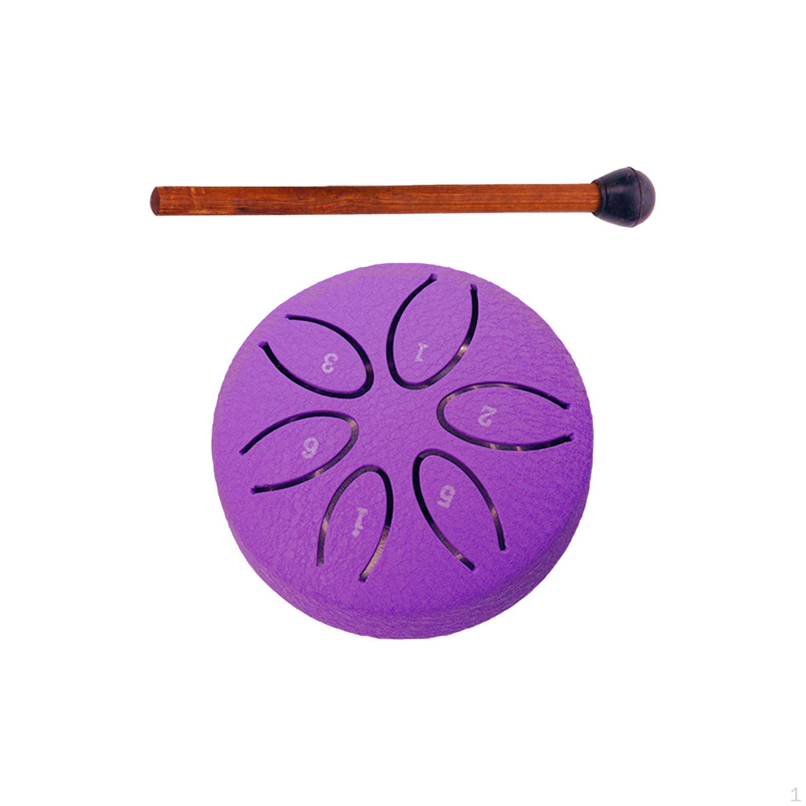 

Стальной барабан 3 дюйма 6 нот эфирный ударный инструмент для концертного музыкального образования фиолетовый