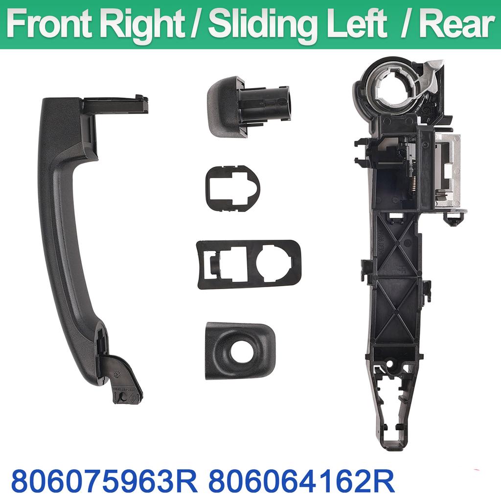 6Pcs Front Left Door Handle & Door Holder Replace For Renault Master 3 Vauxhall Movano Nissan NV400 10-16 806068194R 806065415R