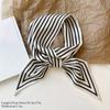 A Easy 37.01inch Long Black and White Striped Scarf, Perfect for Decorating A Commuting Shirt Can Be Used As A Small Neck Scarf Hair Tie Bag Accessory