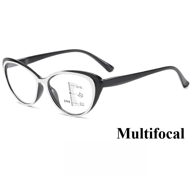 4 Colors Progressive Multifocal Reading Glasses Anti Blue Light Glasses That Can See Both Far and Near Spring Eyeglass Legs