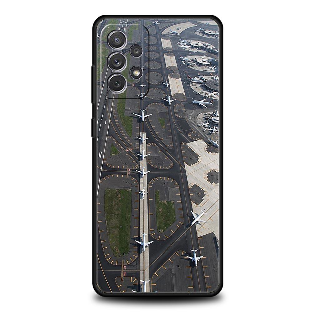 Reise-inspirierte Flugzeugroute Handyhülle für Samsung Galaxy A55 A35 A15 A14 A13 A25 A54 A51 A71 A72 A73 A32 A52 A41 5G Weiches TPU