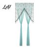 Light Filtering Balcony Partition Sheer Lace Door Curtain Embroidered Floral Doorway Curtain with Beads No Drill Rod Pocket Room Divider for Bedroom