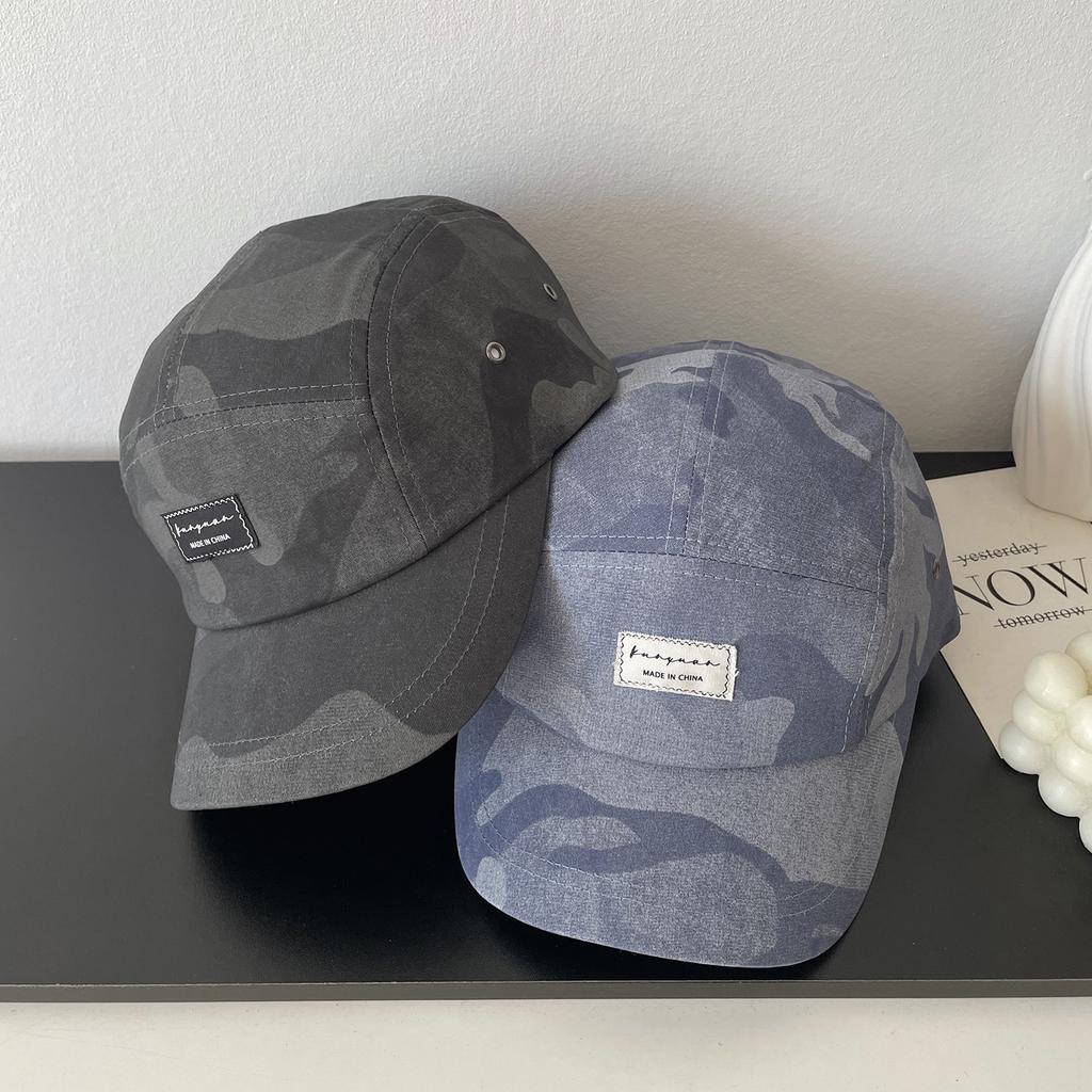 Camouflage Splicing Design Soft Top Baseball Cap Men Women Spring Fashion Casual Versatile Trend Thin Outdoor Baseball Cap