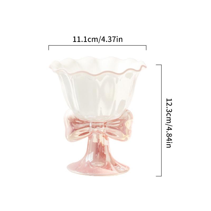180ml keramický hrnek na zmrzlinu s mašlí, vynikající dezertní hrnek, hrnek na mléko, dárkové předměty pro děti, dárky k narozeninám, dárky k večírku, dárky k narozeninám