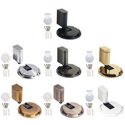 Mechanical Floor Door Stopper with Screws and Adhesive Pads Indoor Heavy Duty Floor Door Stop Height-Adjustable Door Stopper