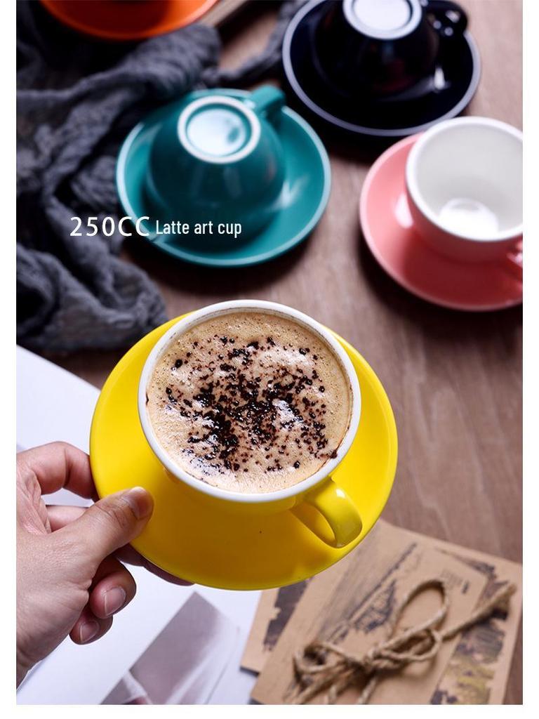 Набор керамических кружек для капучино и латте-арта 220 мл