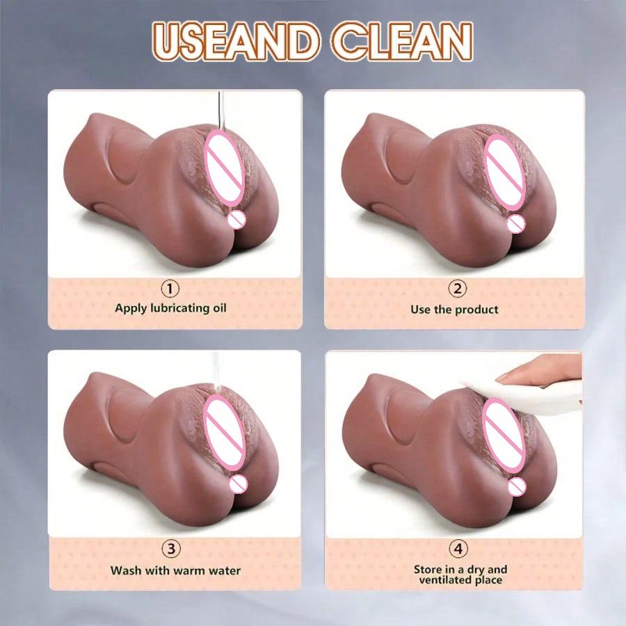 3 in 1 Pocket Pussy Masturbator für Männer Realistisch Texturierter Mund Vagina Und Enger Anus Blowjob für Mann Penisstimulation Sexspielzeug