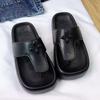 New summer versatile T-word with stars accessories slippers women's outer wear material thick-soled slippers