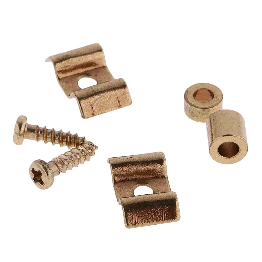 2Pcs Metal Guitar Chrome Roller String Tree Retainers for For Squier Electric Guitar Parts and Accessories