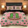 Aka Pattern Bedding Quilt Set Quilt Cover Pillowcase Home Birthday Gift(1 * duvet cover + 2 * pillowcase, without core)
