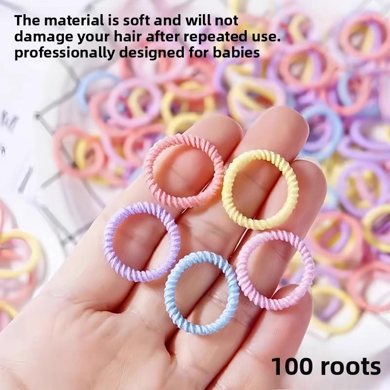 

Не повреждает волосы Маленький размер Детская резинка Маленький чирик Детские аксессуары для волос Эластичная Хорошая резинка для волос 100pcs Hair Circles