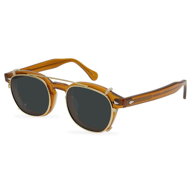 

Designer Brand Men S Classical Square Sunglasses New Arrive Vintage Tortoise Acetate Clip On Solar Glasses Men