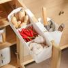 Plastic Kitchen Storage Basket with Detachable Hook Removable Bathroom Storage Box Desktop Cleaning Easy Installation