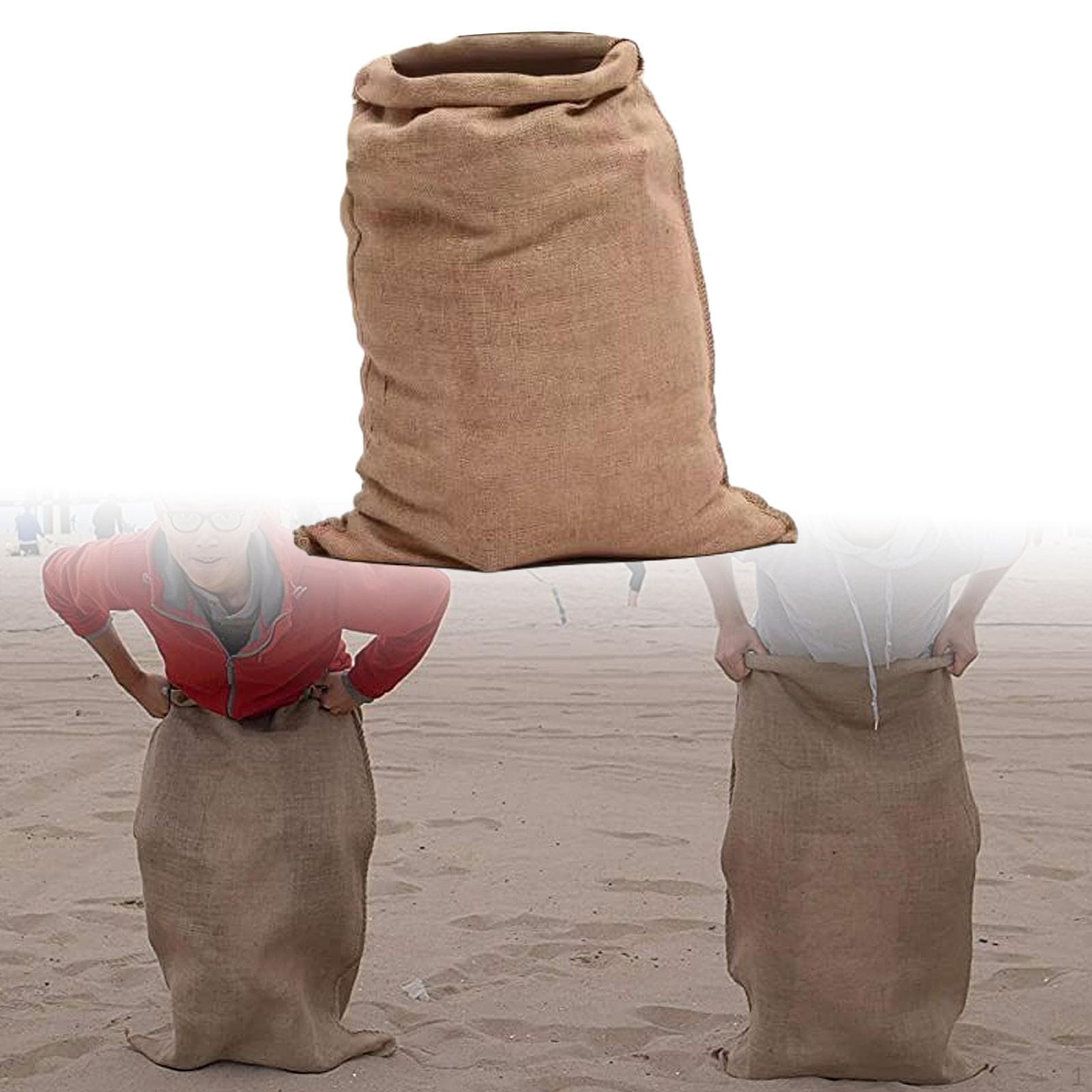 

Мешок из мешковины, большой, многоразовый, забавный, для пикника на свежем воздухе, для гонок с картофелем для полевого дня 50x70cm