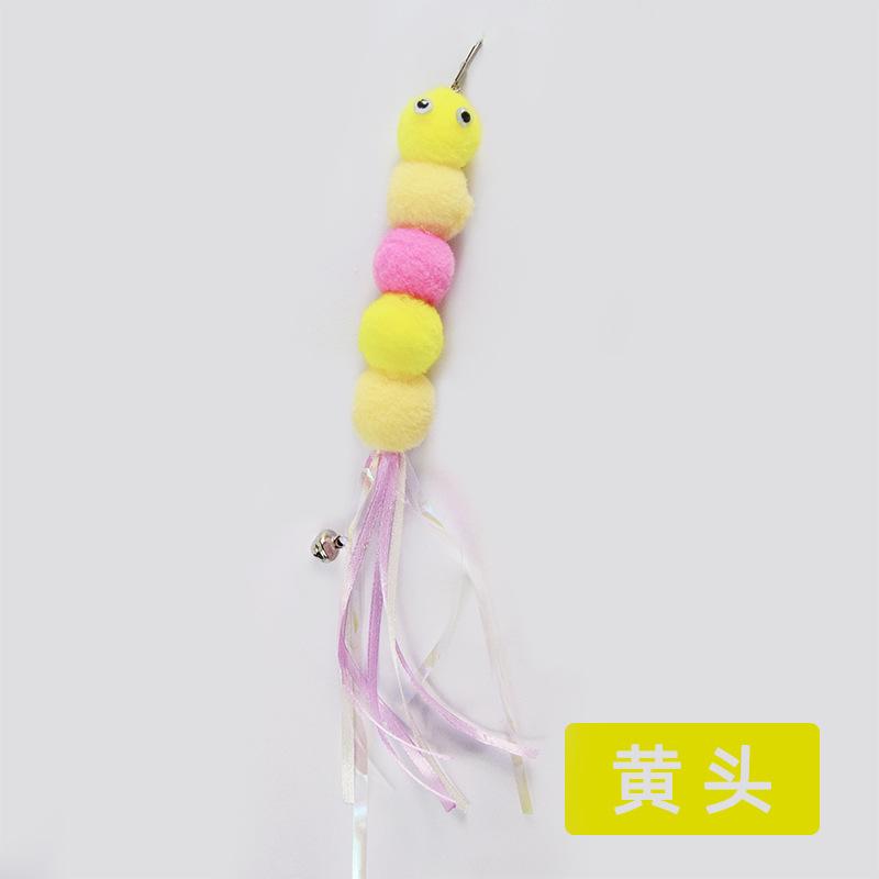 

Аксессуары для игрушек для кошек с перьями, игрушка-червяк в виде бабочки с колокольчиком, игрушки для кошек, интерактивные сменные наполнители, поролоновый мяч для обучения